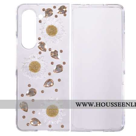 Coque Samsung Galaxy Z Fold 5 Breloques Marguerites