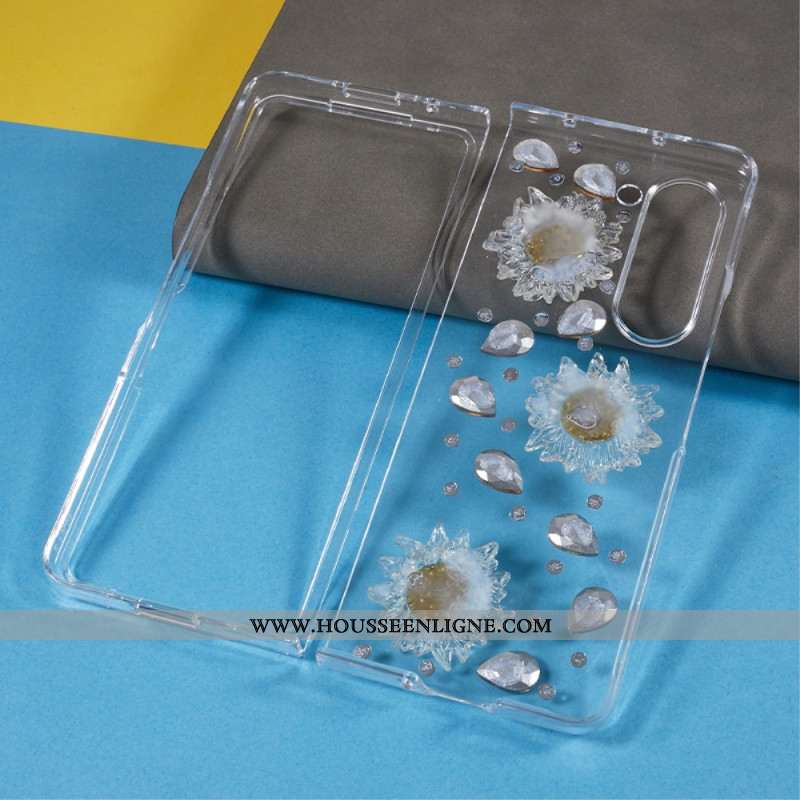 Coque Samsung Galaxy Z Fold 5 Breloques Marguerites