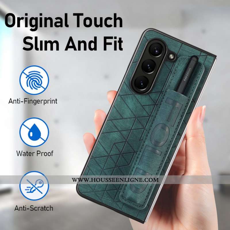 Coque Samsung Galaxy Z Fold 5 Porte-Stylet avec Sangle