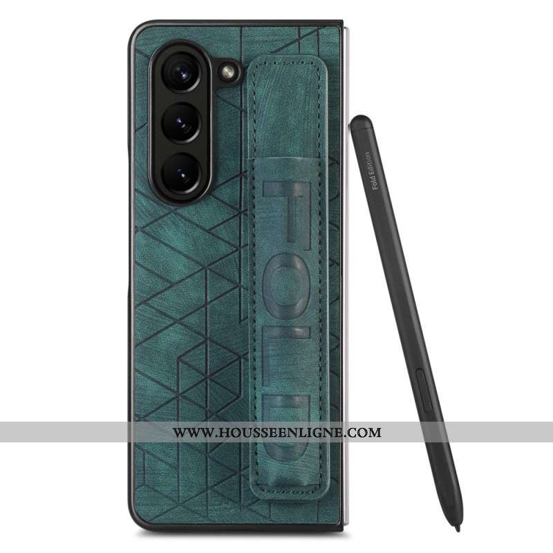 Coque Samsung Galaxy Z Fold 5 Porte-Stylet avec Sangle