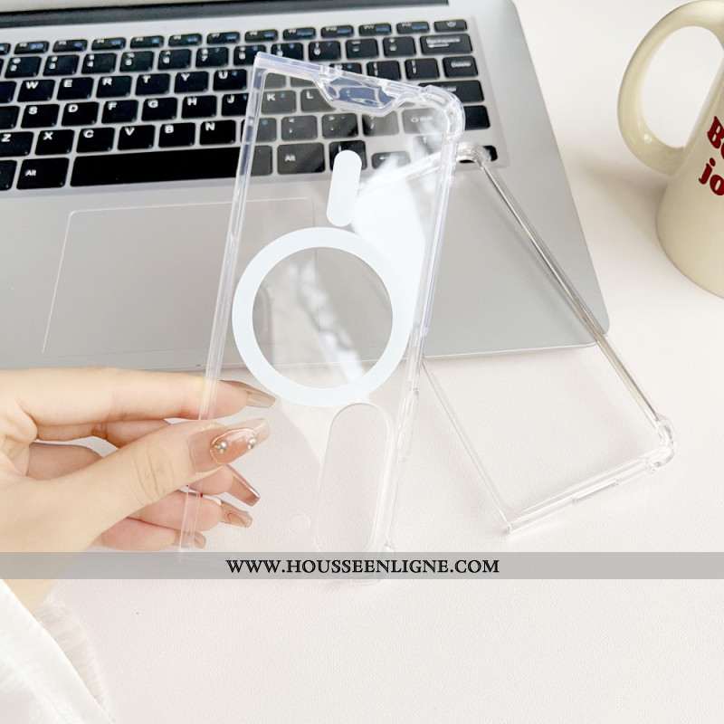 Coque Samsung Galaxy Z Fold 5 Transparente Compatible Magsafe