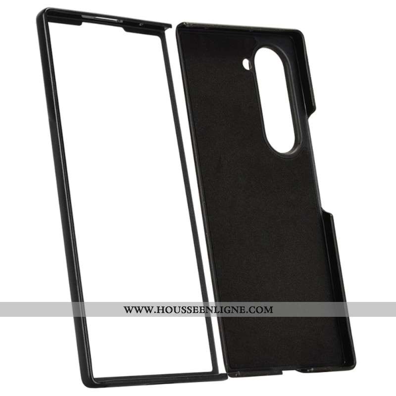 Coque Samsung Galaxy Z Fold 6 Simili Cuir Couture