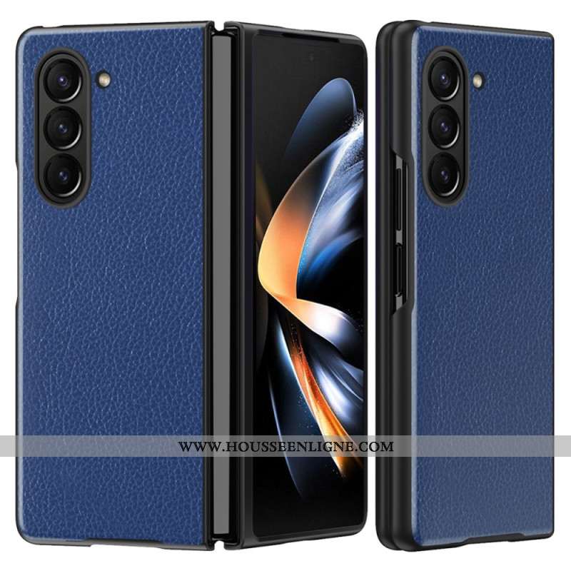 Coque Samsung Galaxy Z Fold 6 Simili Cuir Litchi