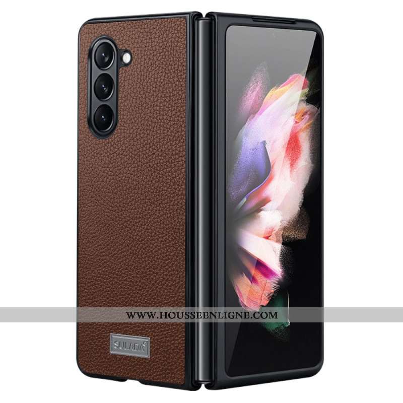 Coque Samsung Galaxy Z Fold 6 Simili Cuir Litchi SULADA