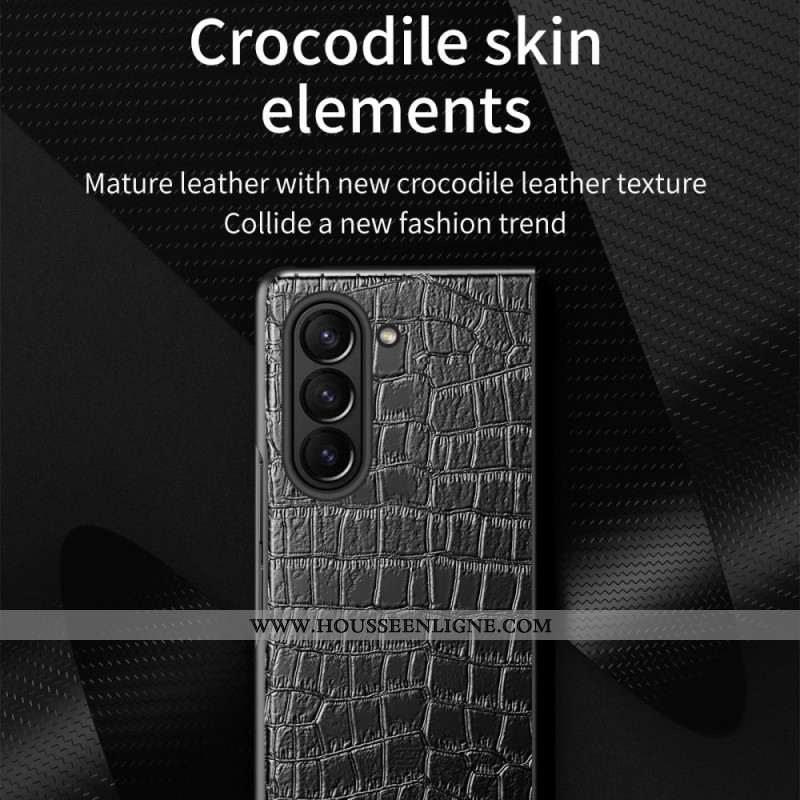 Coque Samsung Galaxy Z Fold 6 Style Crocodile