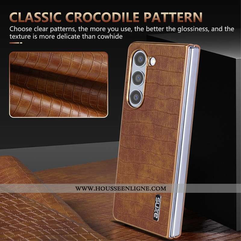 Coque Samsung Galaxy Z Fold 6 Style Cuir AZNS