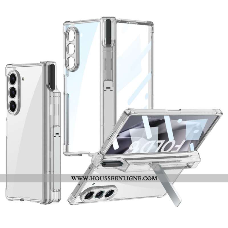 Coque Samsung Galaxy Z Fold 6 Transparente Porte-Stylet et Support GKK