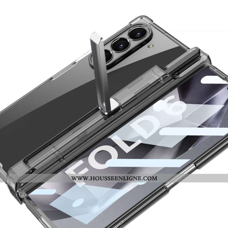 Coque Samsung Galaxy Z Fold 6 Transparente Porte-Stylet et Support GKK