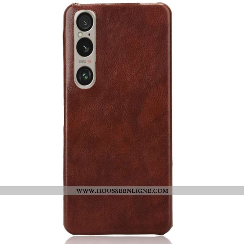 Coque Sony Xperia 1 VI Effet Cuir Litchi