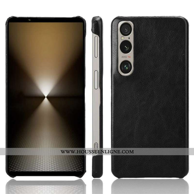 Coque Sony Xperia 1 VI Effet Cuir Litchi