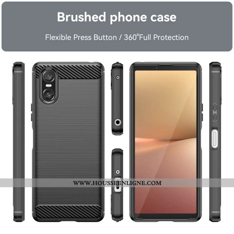 Coque Sony Xperia 10 VI Fibre Carbone Brossée