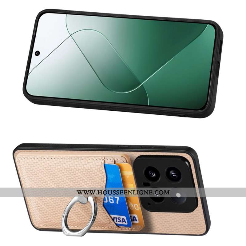 Coque Xiaomi 14 Anneau-Support et Fente pour Cartes