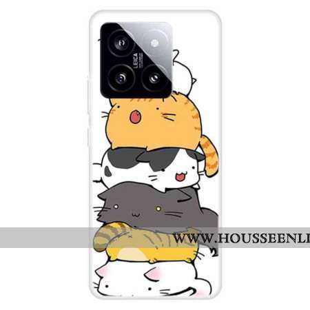 Coque Xiaomi 14 Chats Empilés