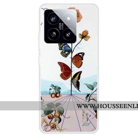 Coque Xiaomi 14 Fleurs Papillons