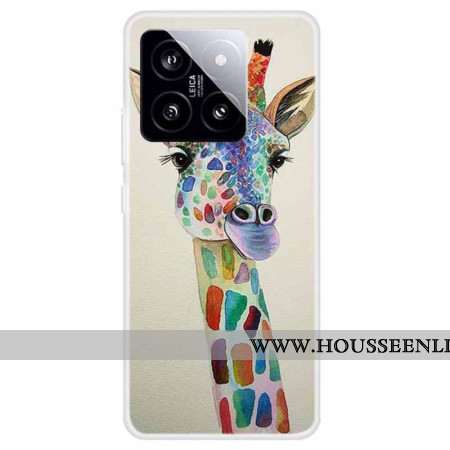 Coque Xiaomi 14 Girafe Colorée