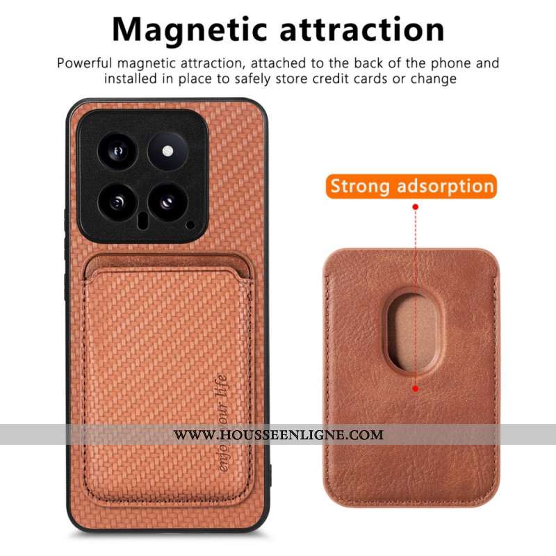 Coque Xiaomi 14 Porte-Cartes Détachable Magnétique