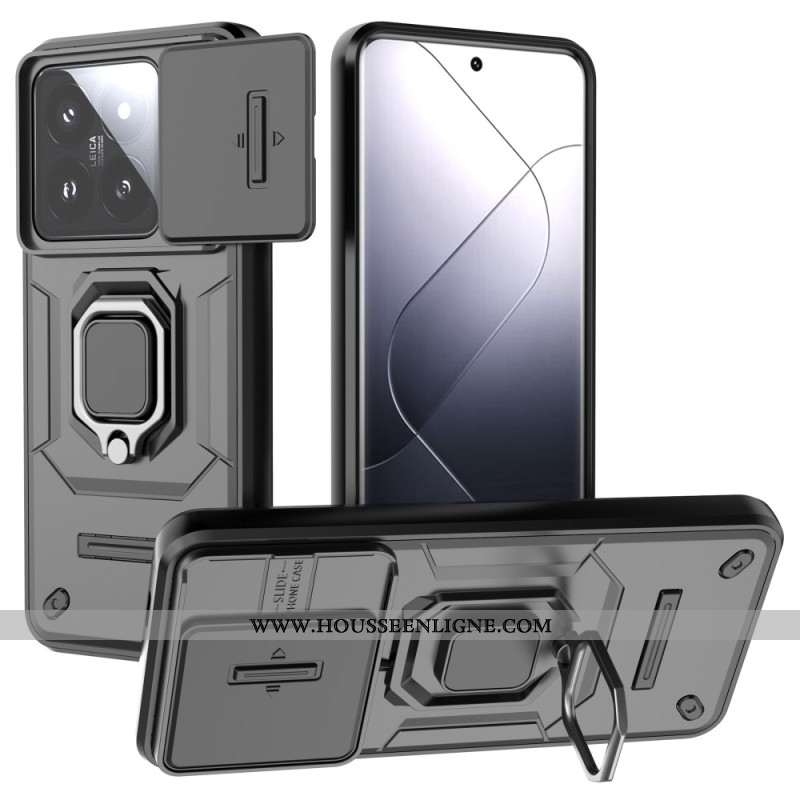 Coque Xiaomi 14 Pro Ring Résistante avec Protecteur Objectif