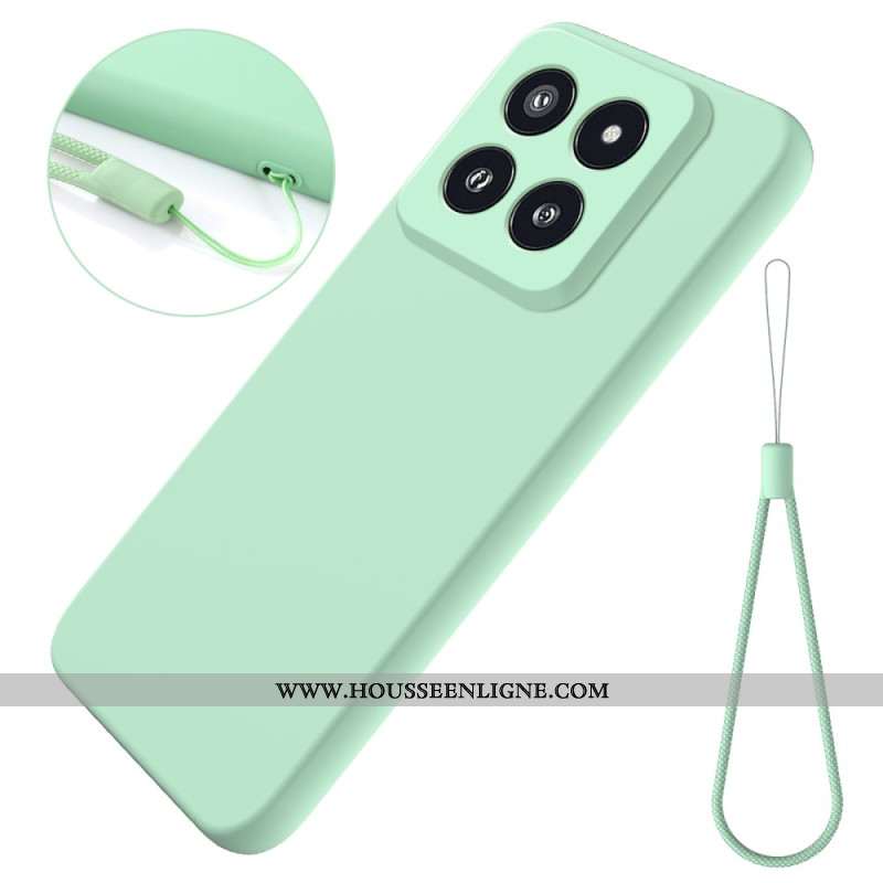 Coque Xiaomi 14 Pro Silicone Liquide à Lanière