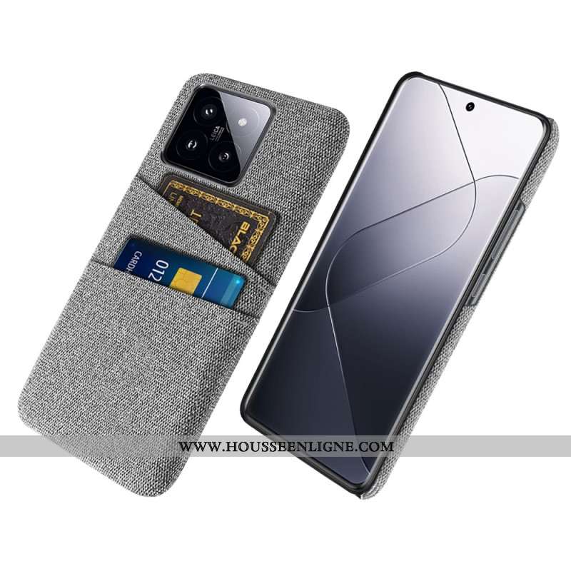 Coque Xiaomi 14 Pro Tissu Porte-Cartes