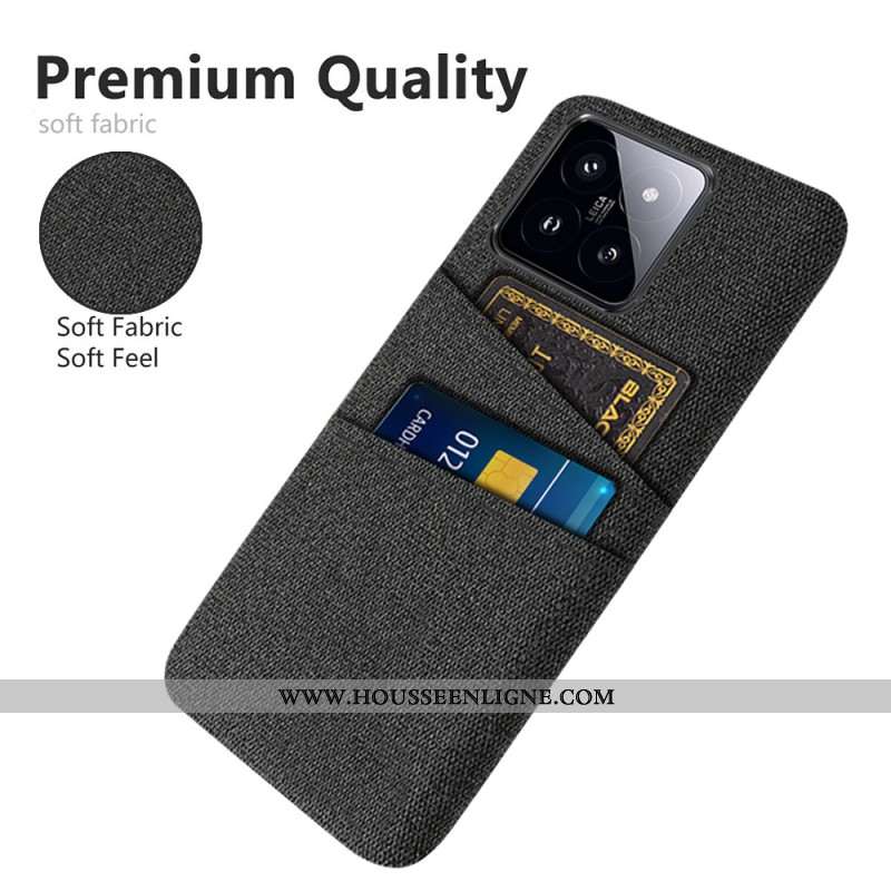 Coque Xiaomi 14 Pro Tissu Porte-Cartes