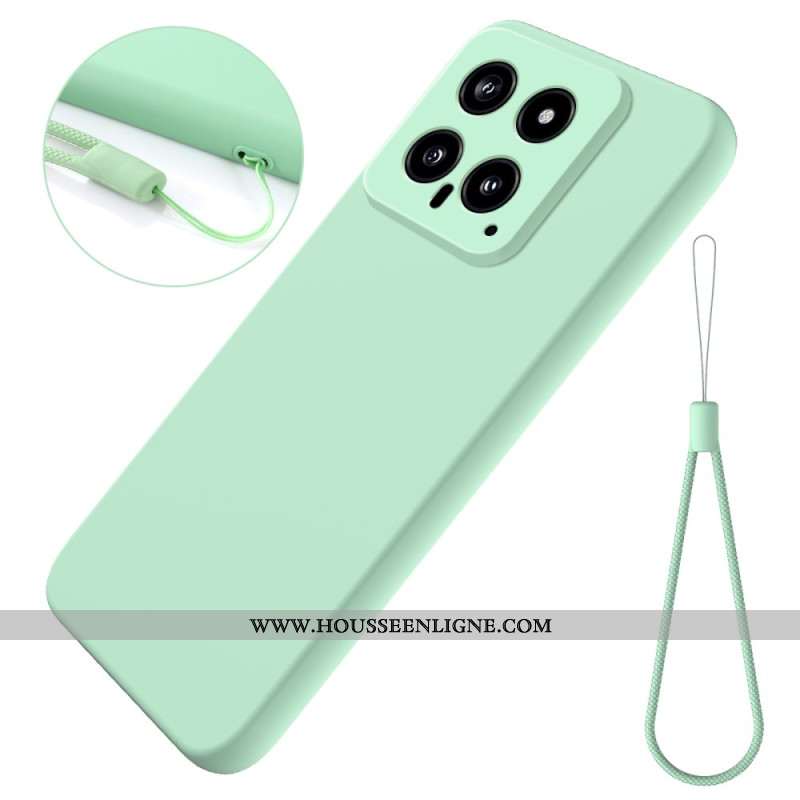 Coque Xiaomi 14 Silicone Liquide à Lanière