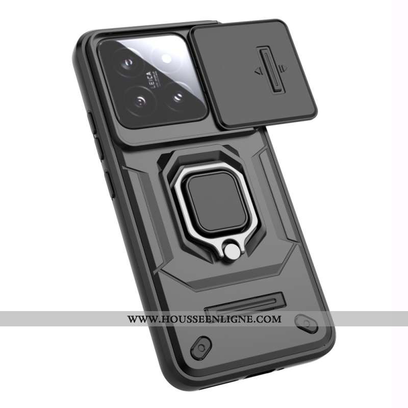 Coque Xiaomi 14 Support Anti-Chute et Protection Objectif Coulissante