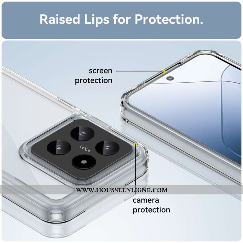 Coque Xiaomi 14 Transparente Boutons Électroplaqués