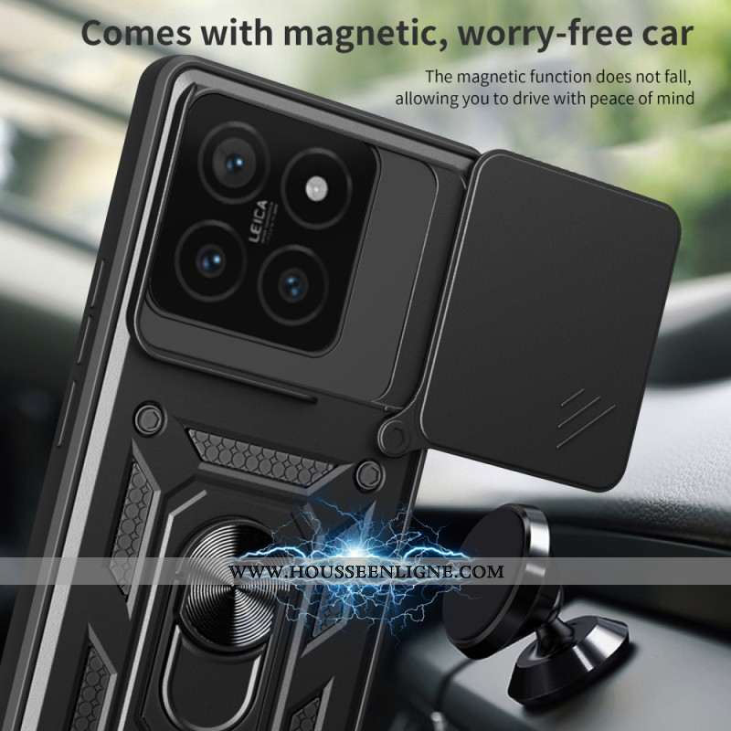 Coque Xiaomi 14T Protection Camera Coulissante et Support