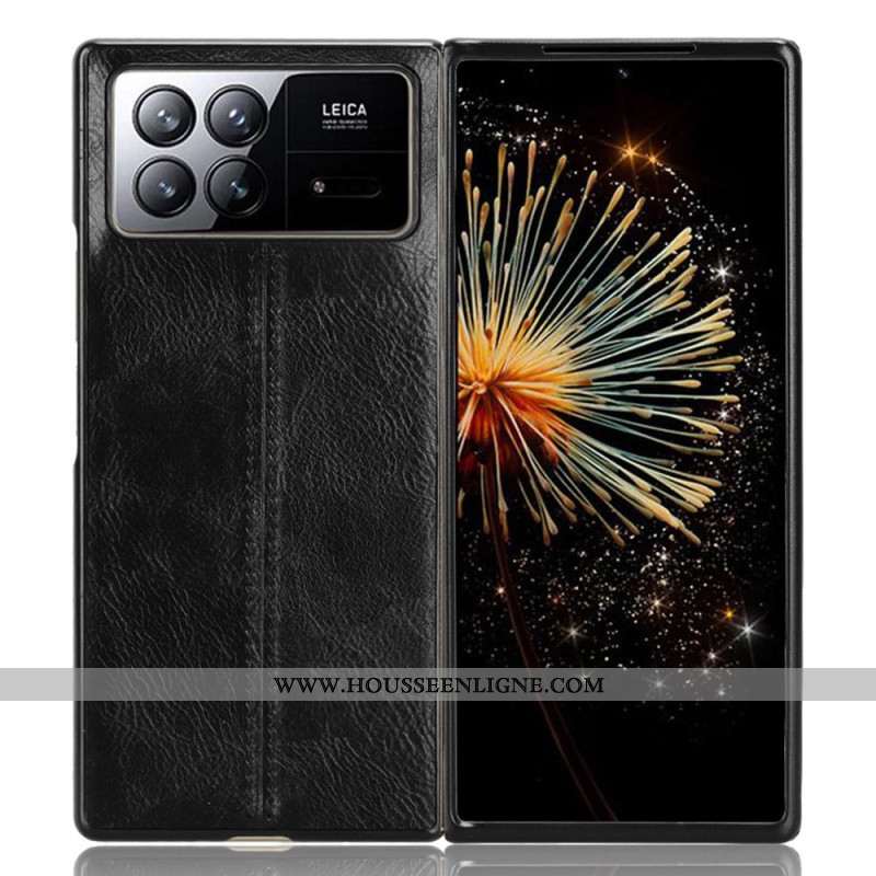 Coque Xiaomi Mix Fold 3 Effet Cuir Rétro