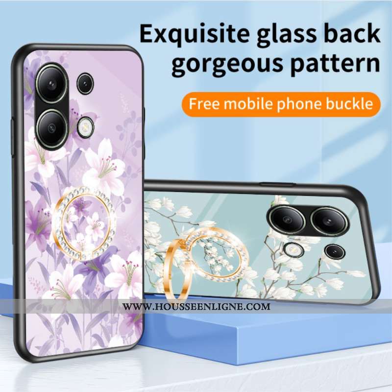 Coque Xiaomi Redmi Note 13 4G Anneau-Support Florale