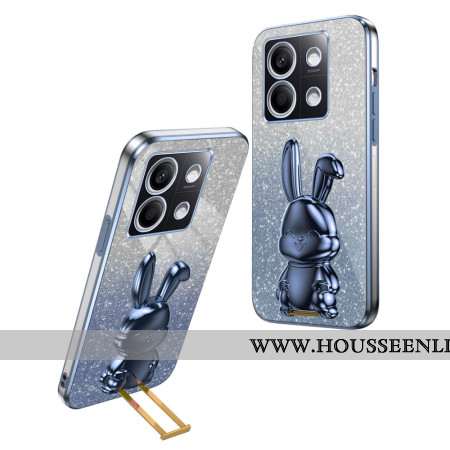 Coque Xiaomi Redmi Note 13 4G Lapin avec Support Bleu