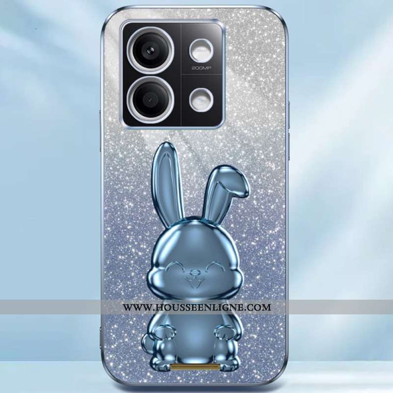 Coque Xiaomi Redmi Note 13 4G Lapin avec Support Bleu