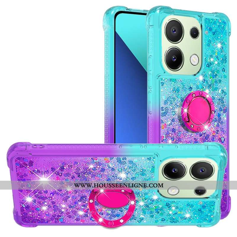 Coque Xiaomi Redmi Note 13 4G Paillettes Anneau-Support