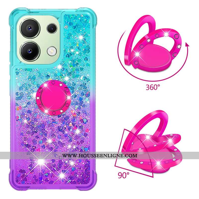 Coque Xiaomi Redmi Note 13 4G Paillettes Anneau-Support