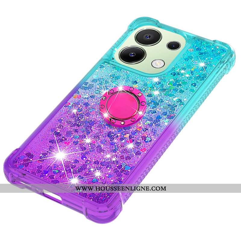 Coque Xiaomi Redmi Note 13 4G Paillettes Anneau-Support