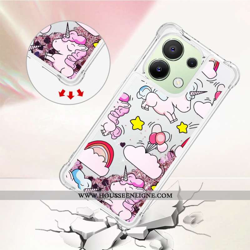 Coque Xiaomi Redmi Note 13 4G Paillettes Motif Cartoon