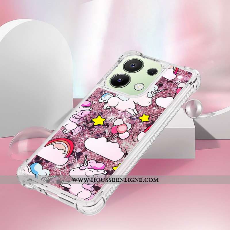 Coque Xiaomi Redmi Note 13 4G Paillettes Motif Cartoon