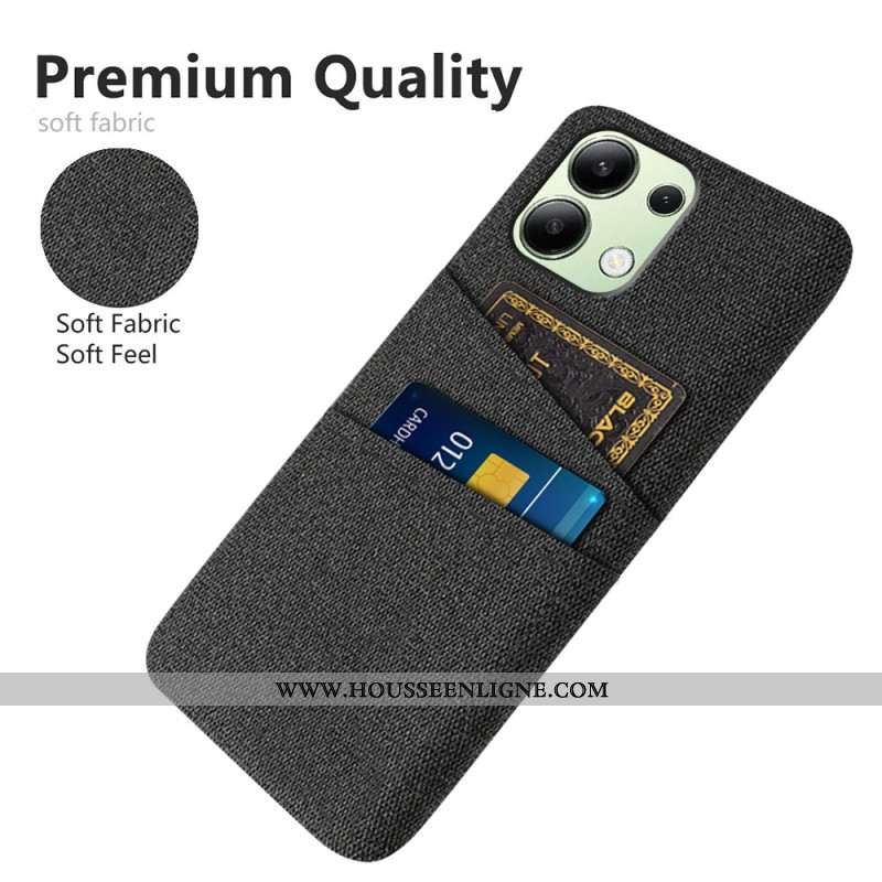 Coque Xiaomi Redmi Note 13 4G Tissu Porte-Cartes