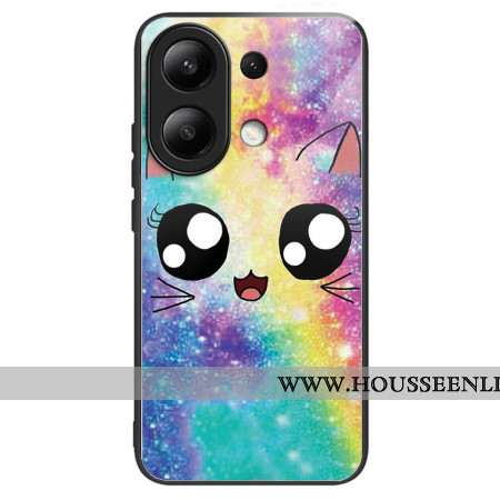 Coque Xiaomi Redmi Note 13 4G Verre Trempé Chat Arc-en-Ciel