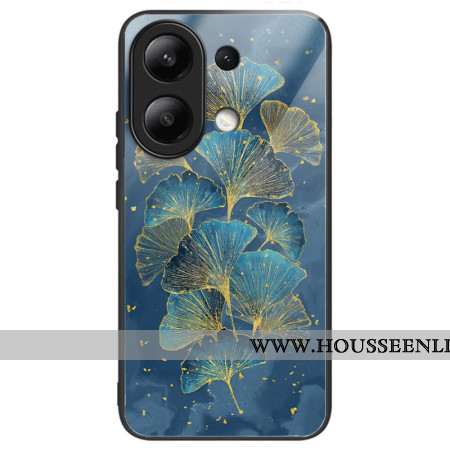 Coque Xiaomi Redmi Note 13 4G Verre Trempé Feuilles de Ginkgo