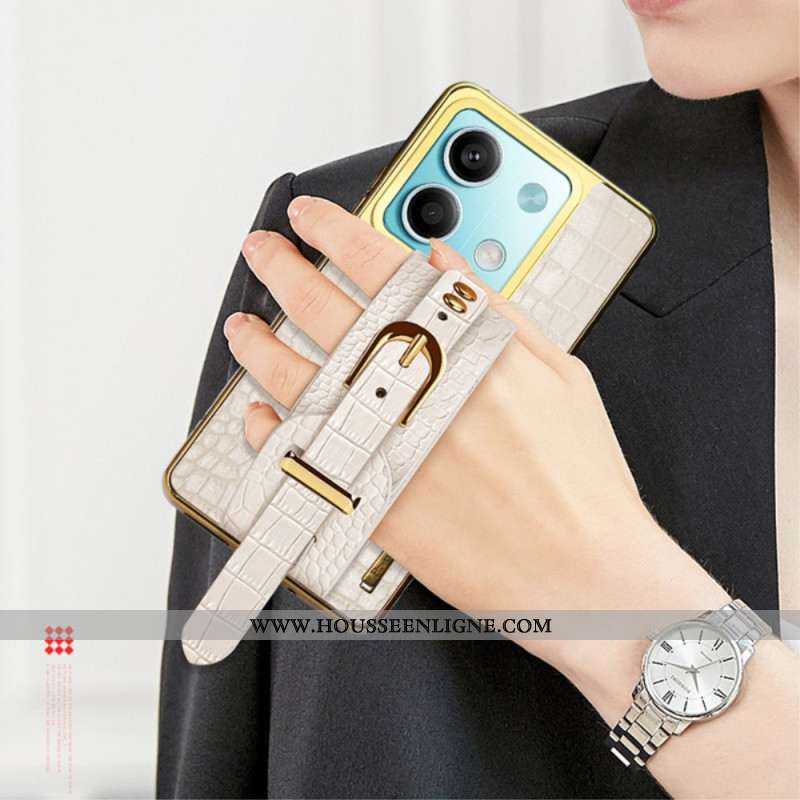 Coque Xiaomi Redmi Note 13 5G Design Bracelet et Texture Crocodile