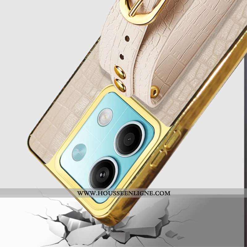 Coque Xiaomi Redmi Note 13 5G Design Bracelet et Texture Crocodile