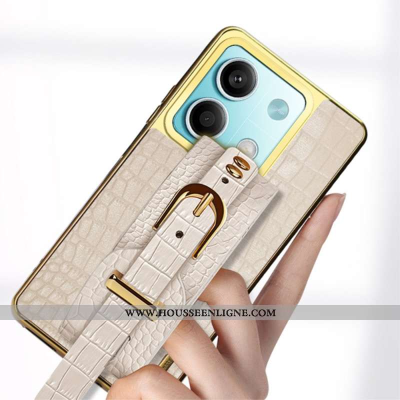 Coque Xiaomi Redmi Note 13 5G Design Bracelet et Texture Crocodile