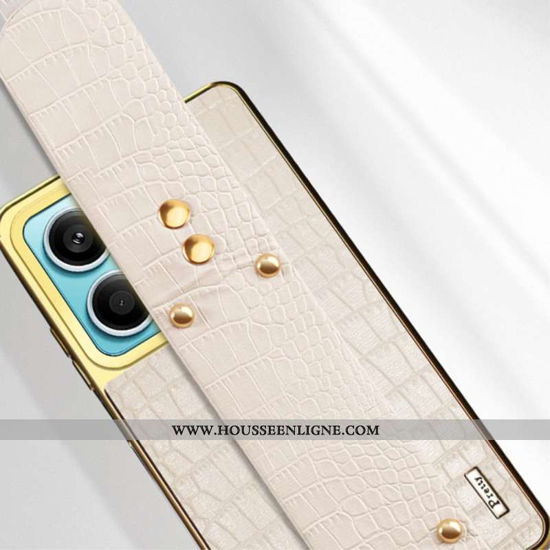 Coque Xiaomi Redmi Note 13 5G Design Bracelet et Texture Crocodile