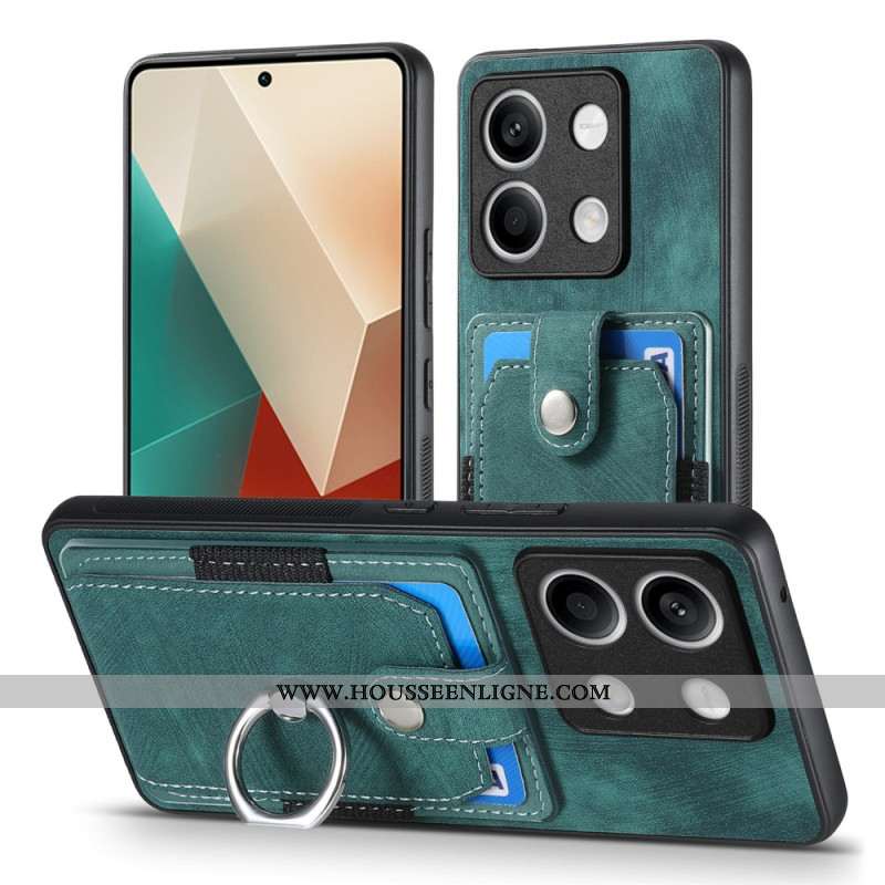 Coque Xiaomi Redmi Note 13 5G Porte-Cartes et Anneau Rotatif