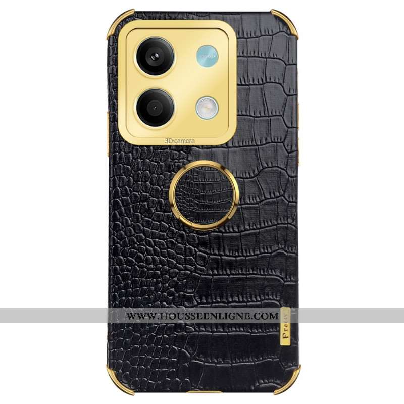 Coque Xiaomi Redmi Note 13 5G Style Crocodile avec Anneau de Support