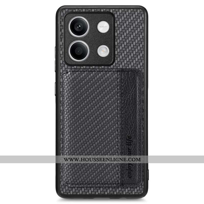 Coque Xiaomi Redmi Note 13 5G Texture Fibre Carbone Porte-Cartes