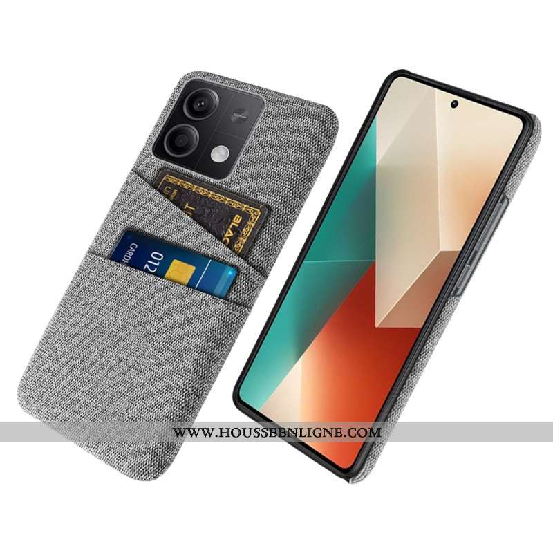 Coque Xiaomi Redmi Note 13 5G Tissu Double Porte-Cartes