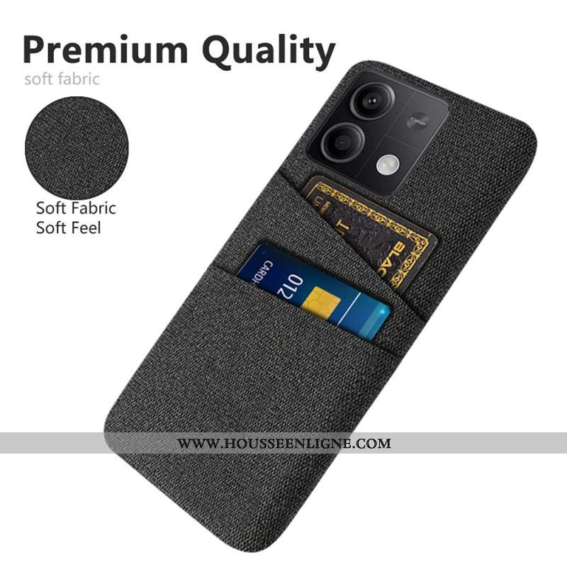 Coque Xiaomi Redmi Note 13 5G Tissu Double Porte-Cartes