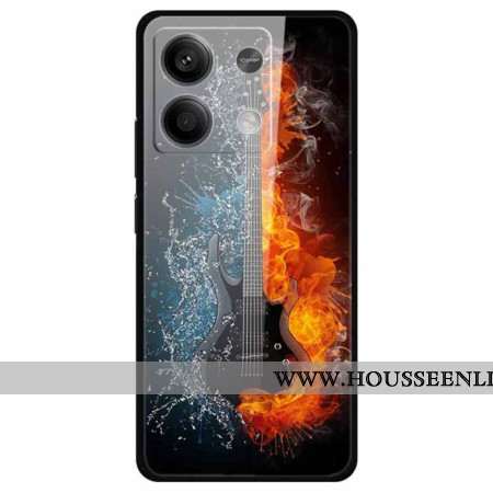 Coque Xiaomi Redmi Note 13 5G Verre Trempé Guitare de Glace et de Feu